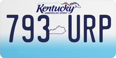KY license plate 793URP