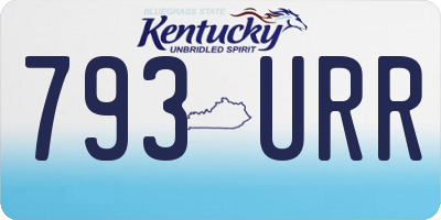 KY license plate 793URR