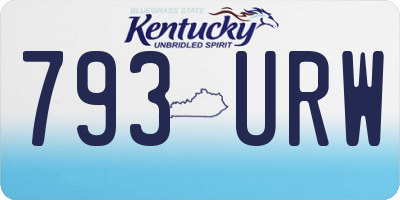 KY license plate 793URW