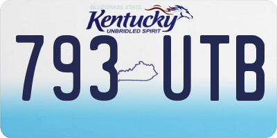 KY license plate 793UTB