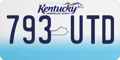 KY license plate 793UTD