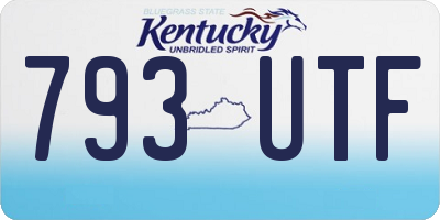 KY license plate 793UTF