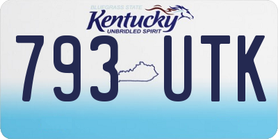 KY license plate 793UTK