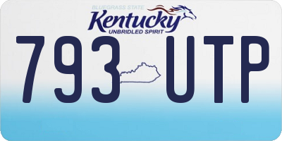 KY license plate 793UTP