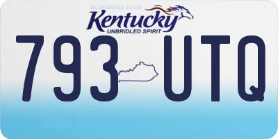 KY license plate 793UTQ