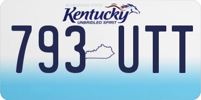 KY license plate 793UTT