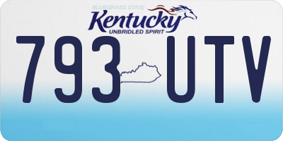 KY license plate 793UTV