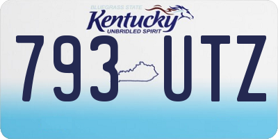 KY license plate 793UTZ