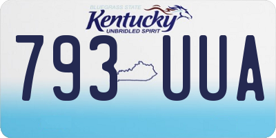KY license plate 793UUA