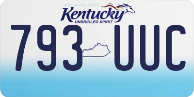 KY license plate 793UUC
