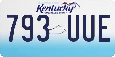 KY license plate 793UUE