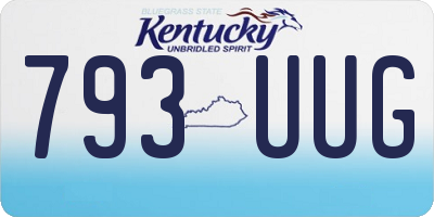 KY license plate 793UUG