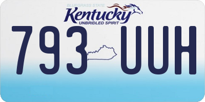 KY license plate 793UUH