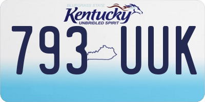 KY license plate 793UUK