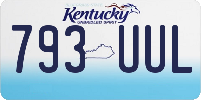 KY license plate 793UUL