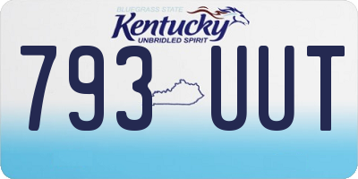 KY license plate 793UUT