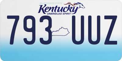 KY license plate 793UUZ