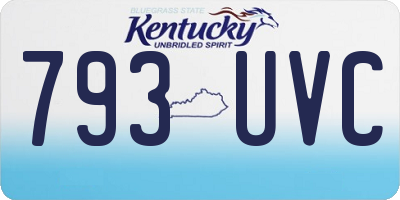 KY license plate 793UVC
