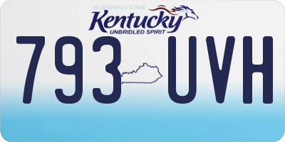 KY license plate 793UVH