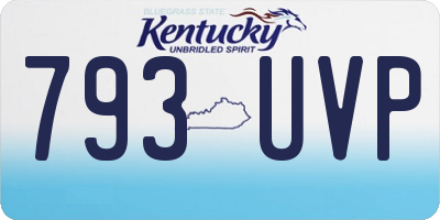 KY license plate 793UVP