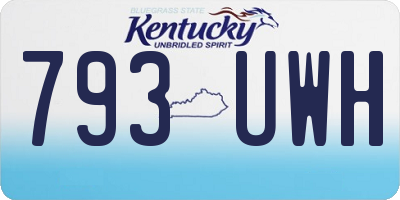KY license plate 793UWH