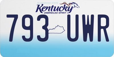 KY license plate 793UWR