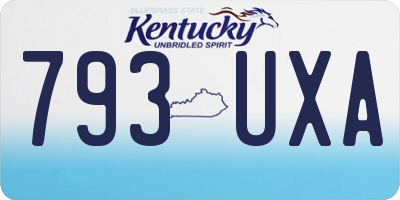 KY license plate 793UXA