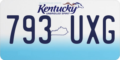 KY license plate 793UXG