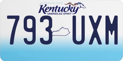 KY license plate 793UXM