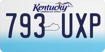 KY license plate 793UXP