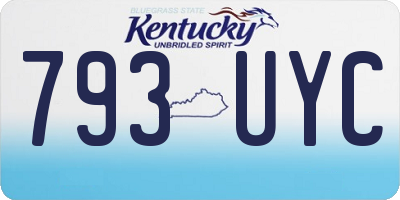 KY license plate 793UYC