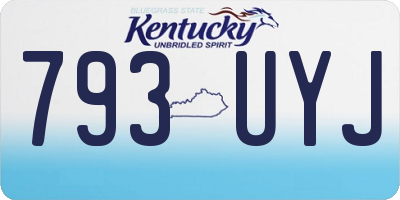 KY license plate 793UYJ
