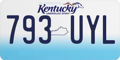 KY license plate 793UYL