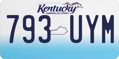 KY license plate 793UYM