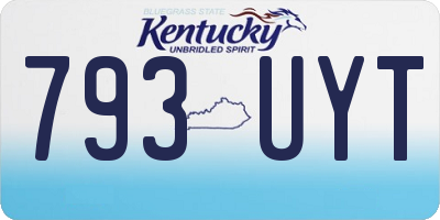 KY license plate 793UYT