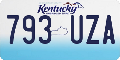 KY license plate 793UZA