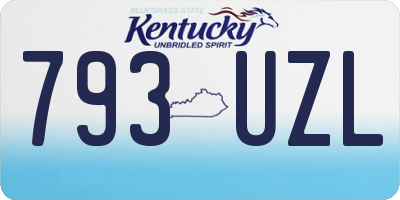 KY license plate 793UZL