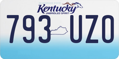 KY license plate 793UZO