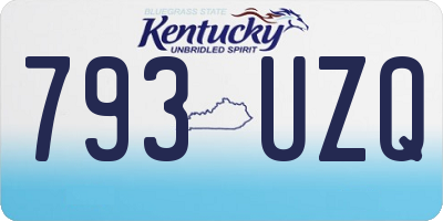 KY license plate 793UZQ