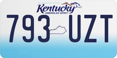 KY license plate 793UZT