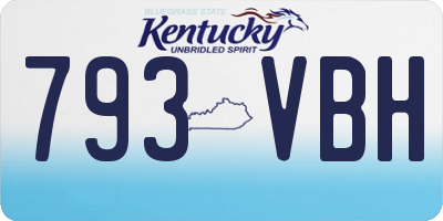 KY license plate 793VBH