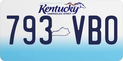 KY license plate 793VBO