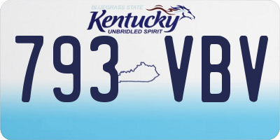 KY license plate 793VBV