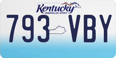 KY license plate 793VBY