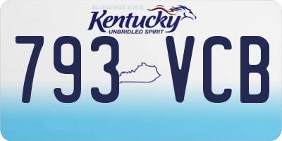 KY license plate 793VCB