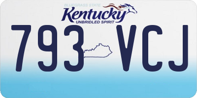 KY license plate 793VCJ