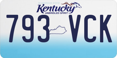 KY license plate 793VCK