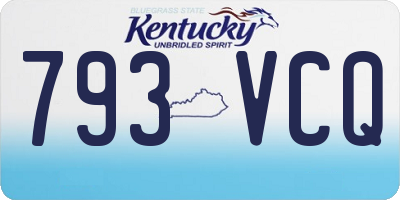 KY license plate 793VCQ