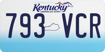 KY license plate 793VCR