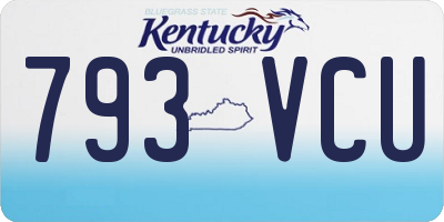 KY license plate 793VCU